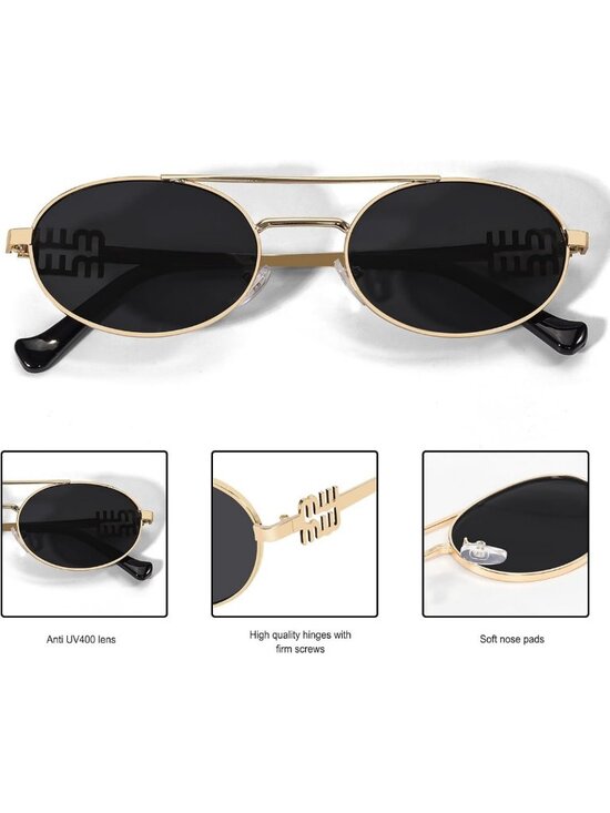 Chic Retro Oval 90s Sunglasses for Women | Trendy UV400 Small Sunnies for Beach main image 4